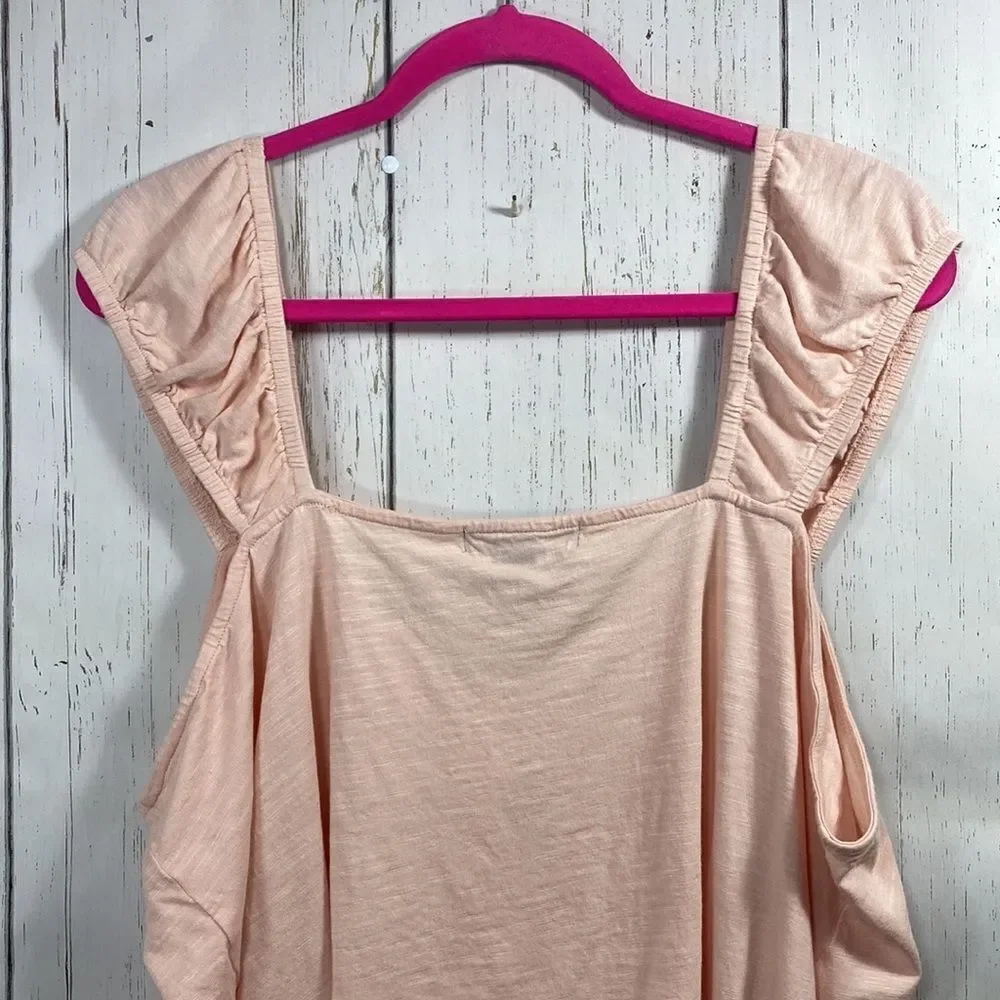 Sanctuary Sleeveless High Low Wide Tank Strap Top